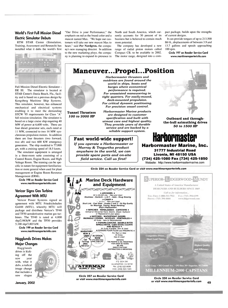 Maritime Reporter Magazine, page 52,  Jan 2002