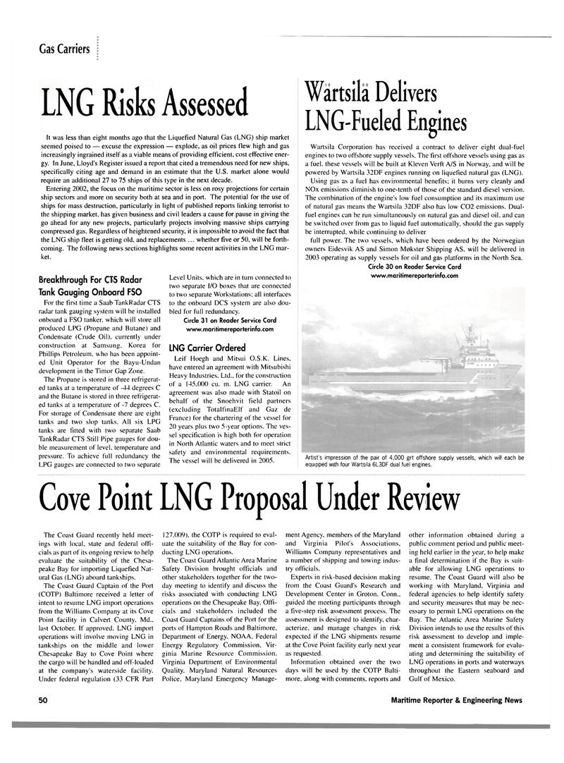 Maritime Reporter Magazine, page 53,  Jan 2002