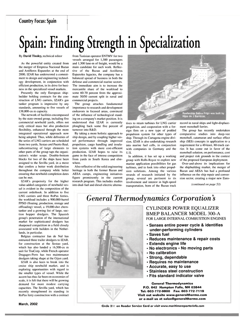 Maritime Reporter Magazine, page 51,  Mar 2002