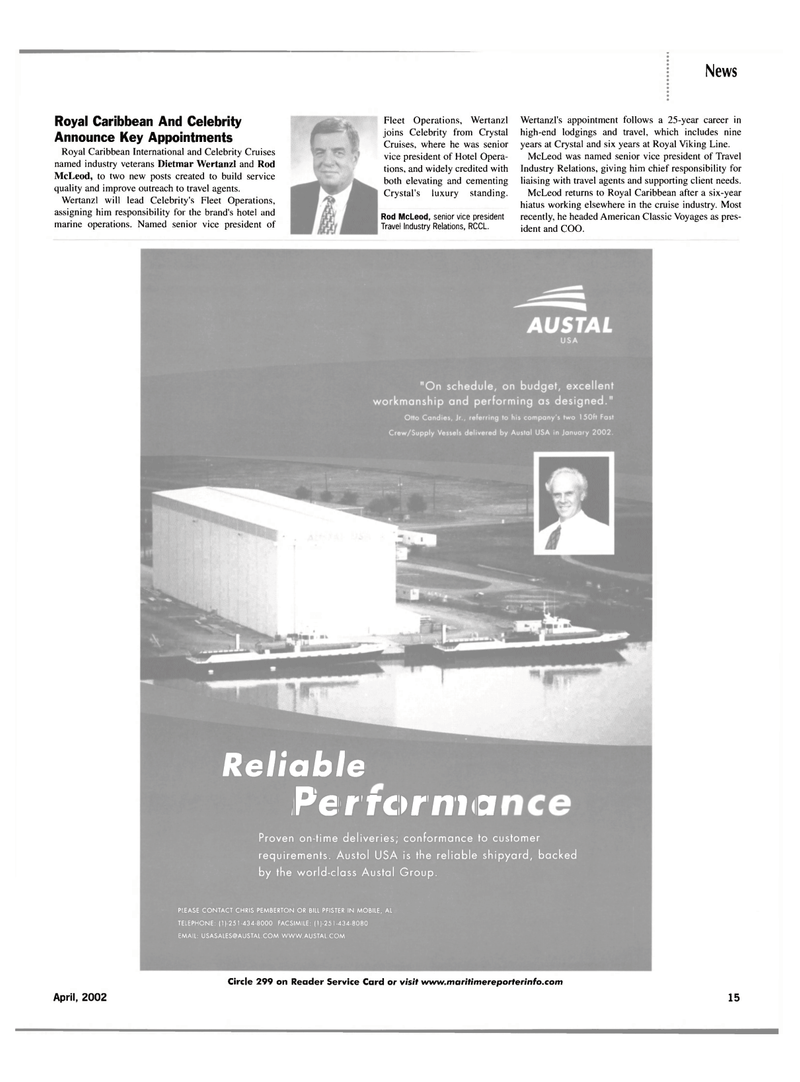 Maritime Reporter Magazine, page 13,  Apr 2002