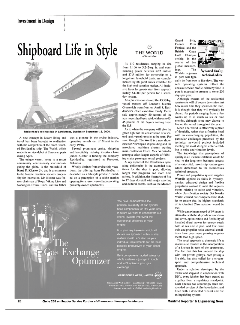 Maritime Reporter Magazine, page 12,  May 2002