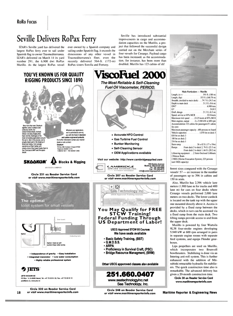 Maritime Reporter Magazine, page 18,  May 2002