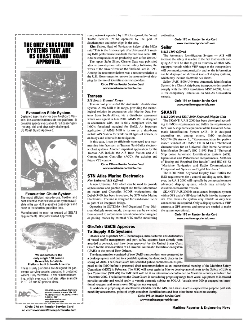Maritime Reporter Magazine, page 22,  May 2002