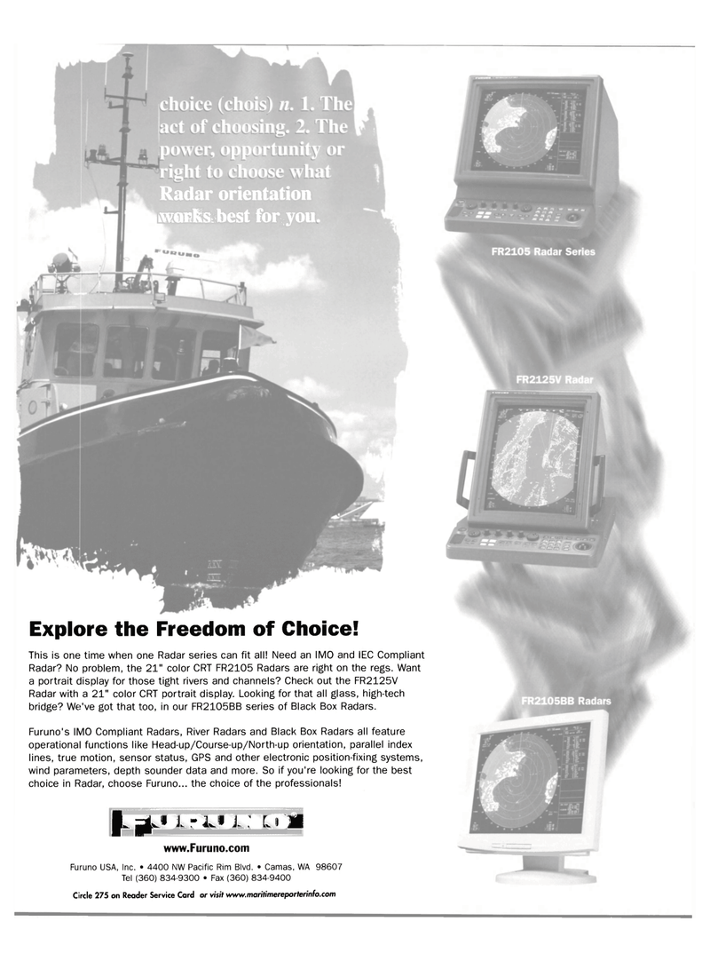 Maritime Reporter Magazine, page 4th Cover,  May 2002