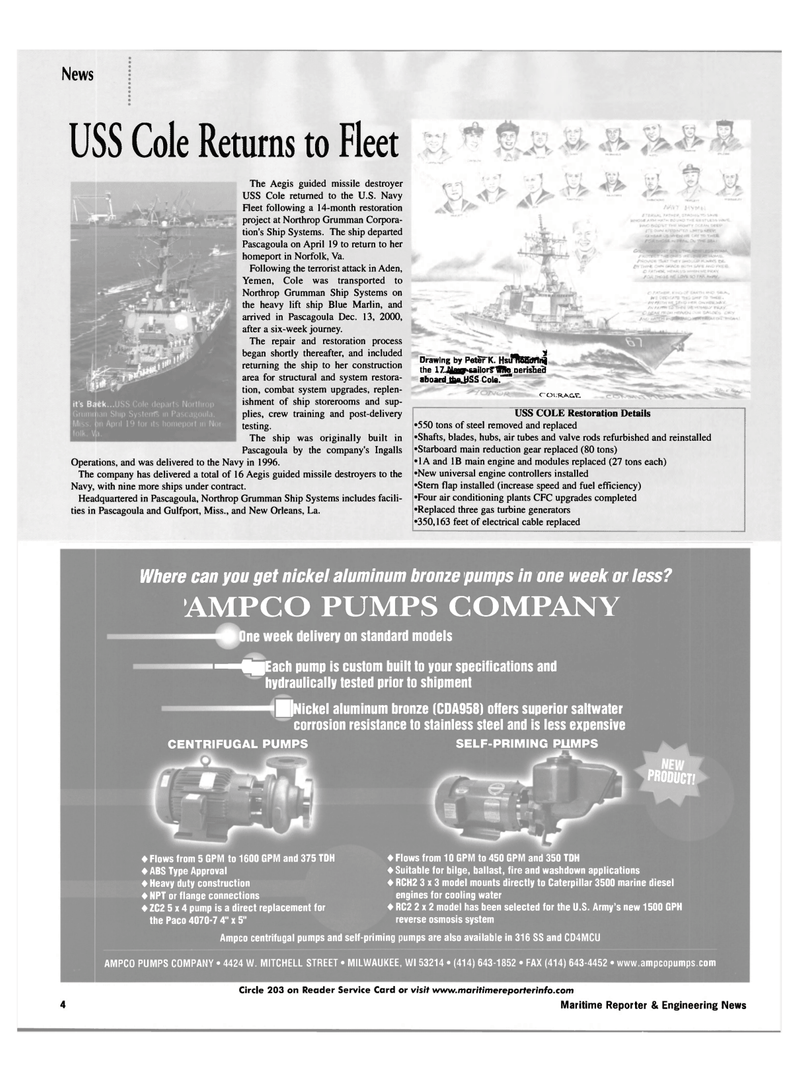 Maritime Reporter Magazine, page 4,  May 2002