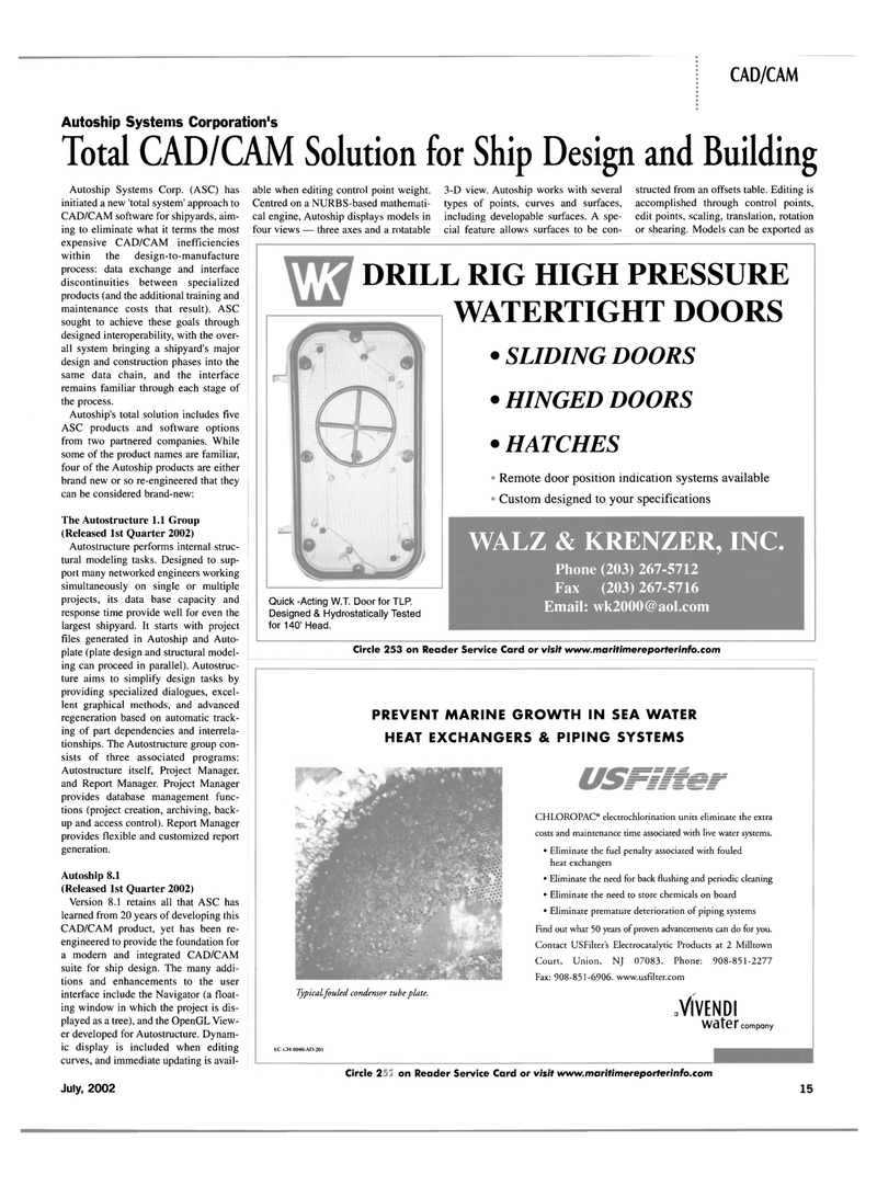 Maritime Reporter Magazine, page 15,  Jul 2002