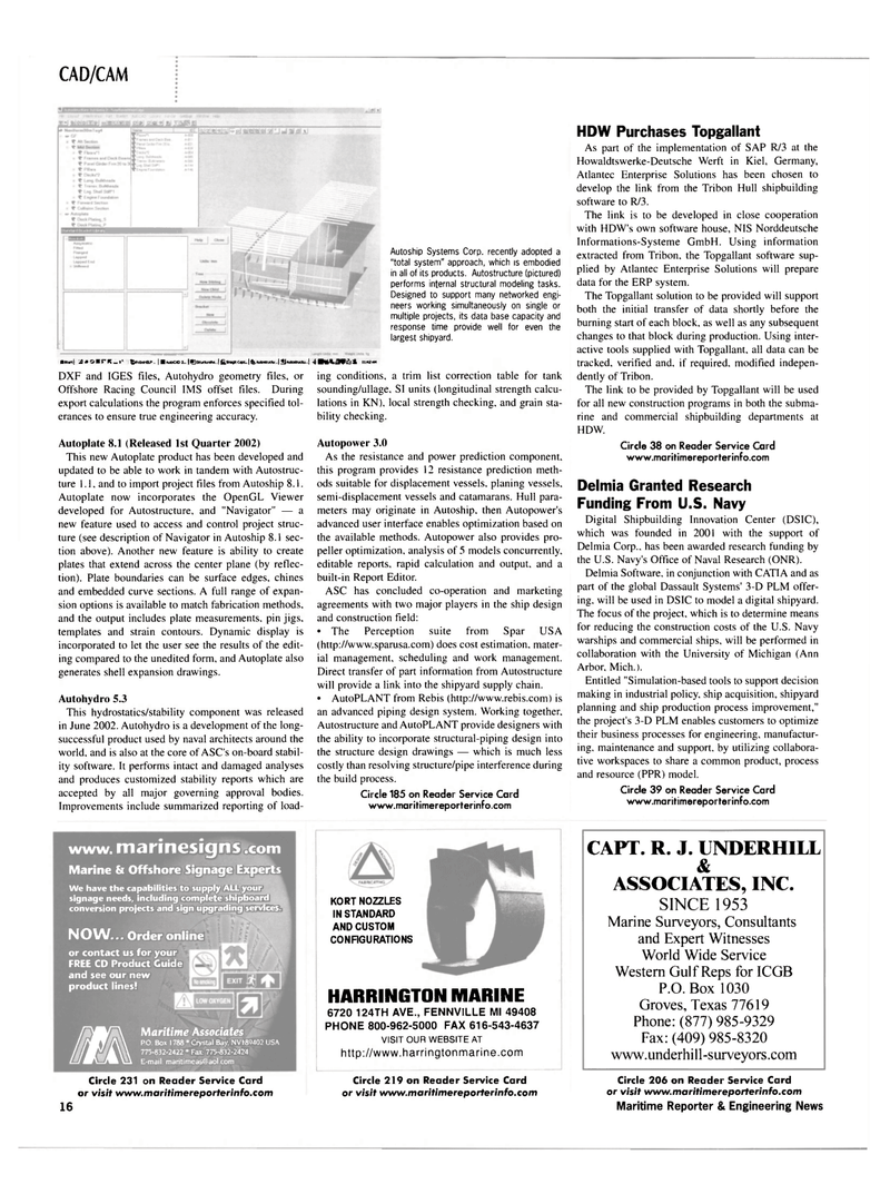 Maritime Reporter Magazine, page 16,  Jul 2002
