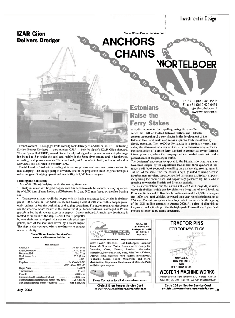 Maritime Reporter Magazine, page 19,  Jul 2002