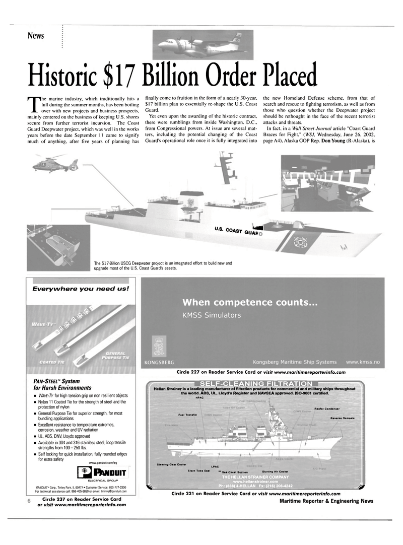 Maritime Reporter Magazine, page 6,  Jul 2002