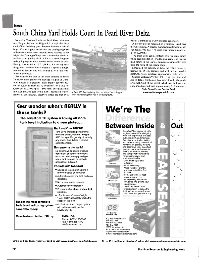 Maritime Reporter Magazine, page 20,  Aug 2002