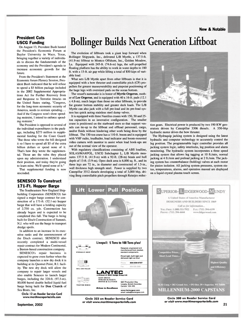 Maritime Reporter Magazine, page 21,  Sep 2002