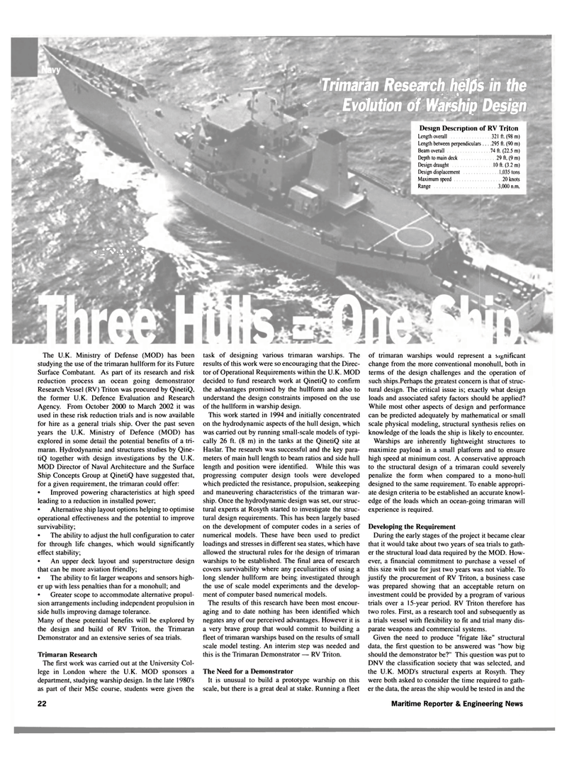 Maritime Reporter Magazine, page 22,  Sep 2002