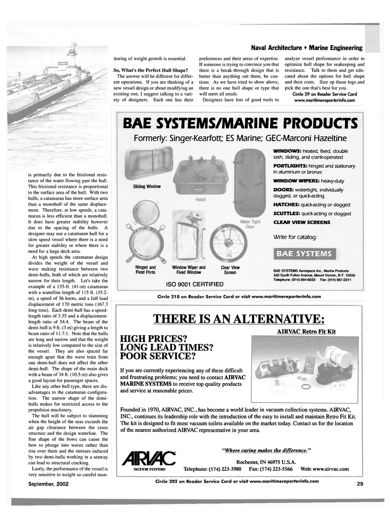 Maritime Reporter Magazine, page 29,  Sep 2002