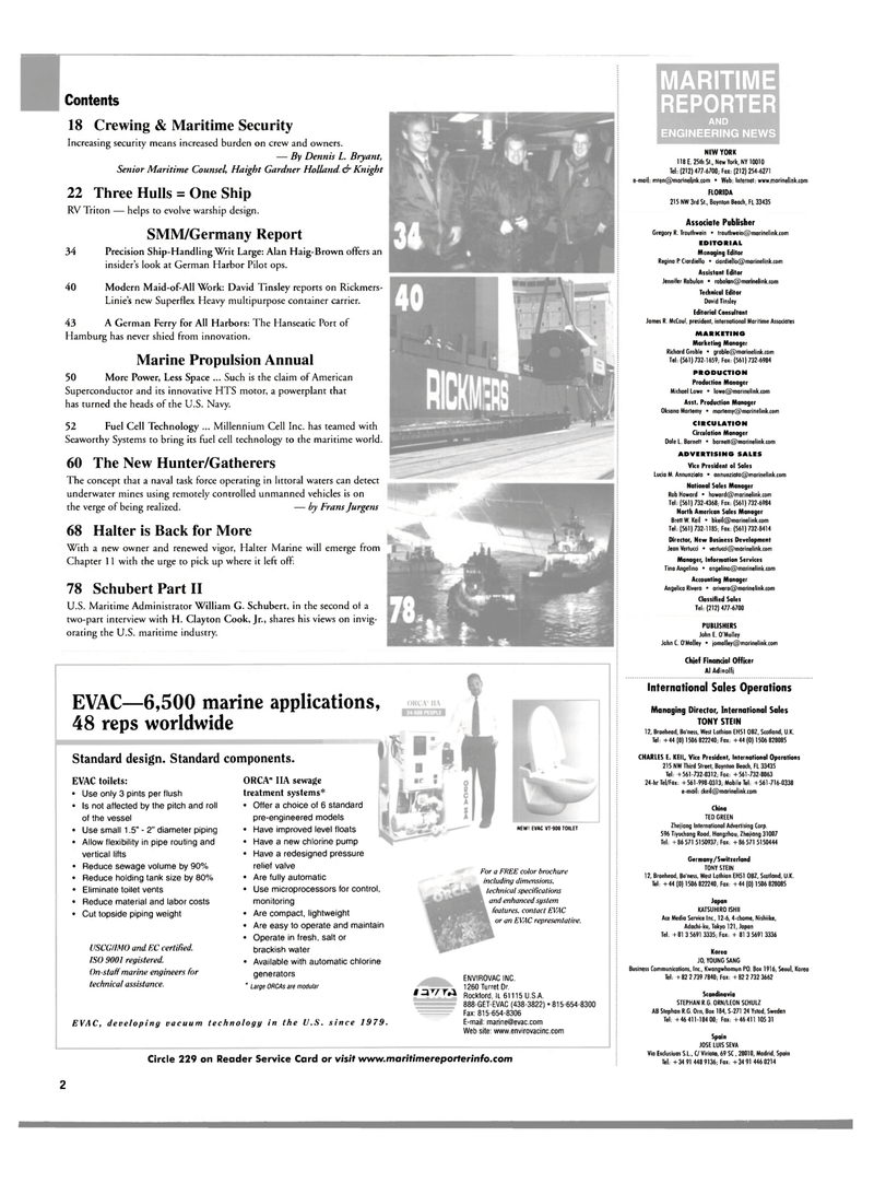 Maritime Reporter Magazine, page 2,  Sep 2002