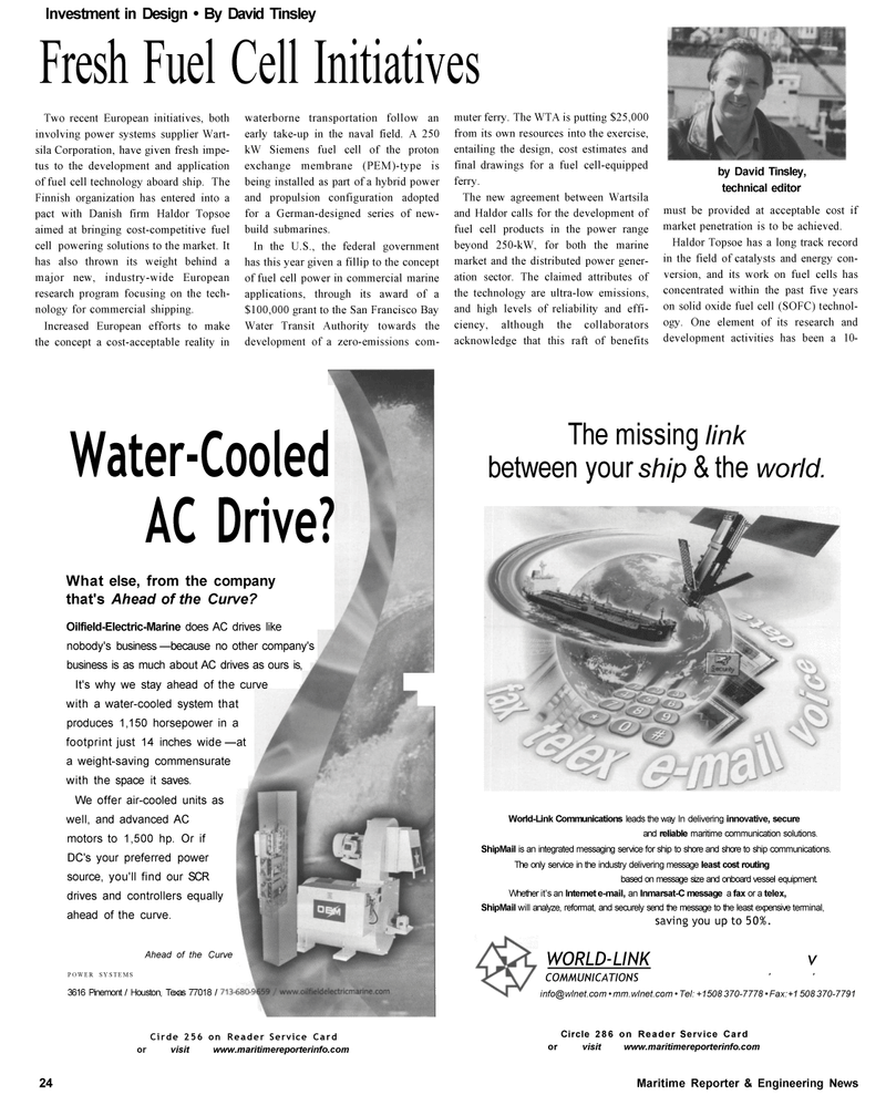 Maritime Reporter Magazine, page 24,  Oct 2002