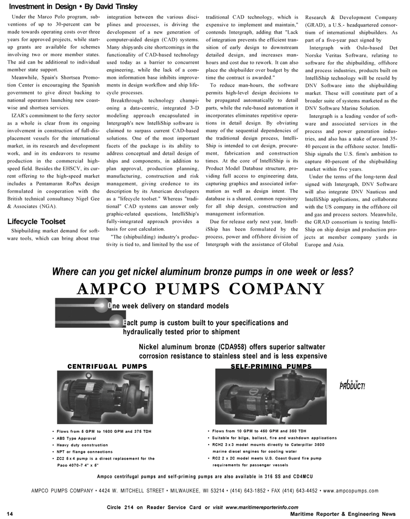 Maritime Reporter Magazine, page 14,  Nov 2002