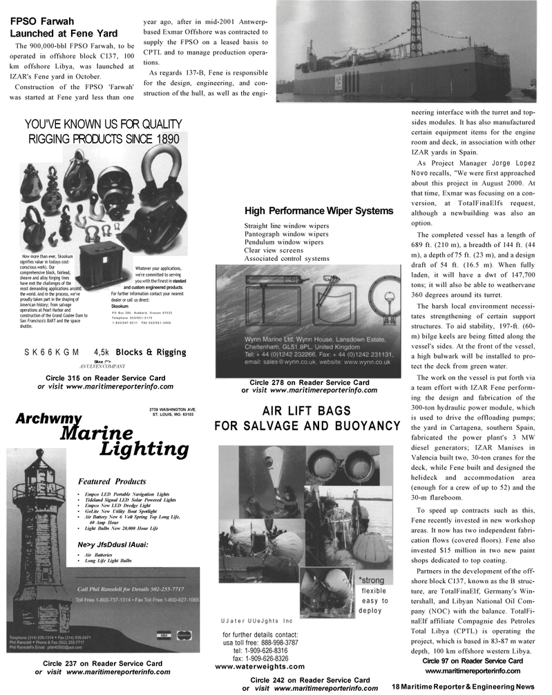 Maritime Reporter Magazine, page 16,  Nov 2002