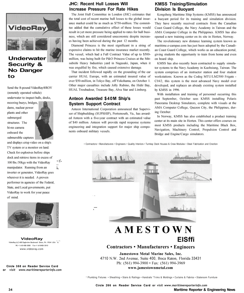 Maritime Reporter Magazine, page 34,  Nov 2002