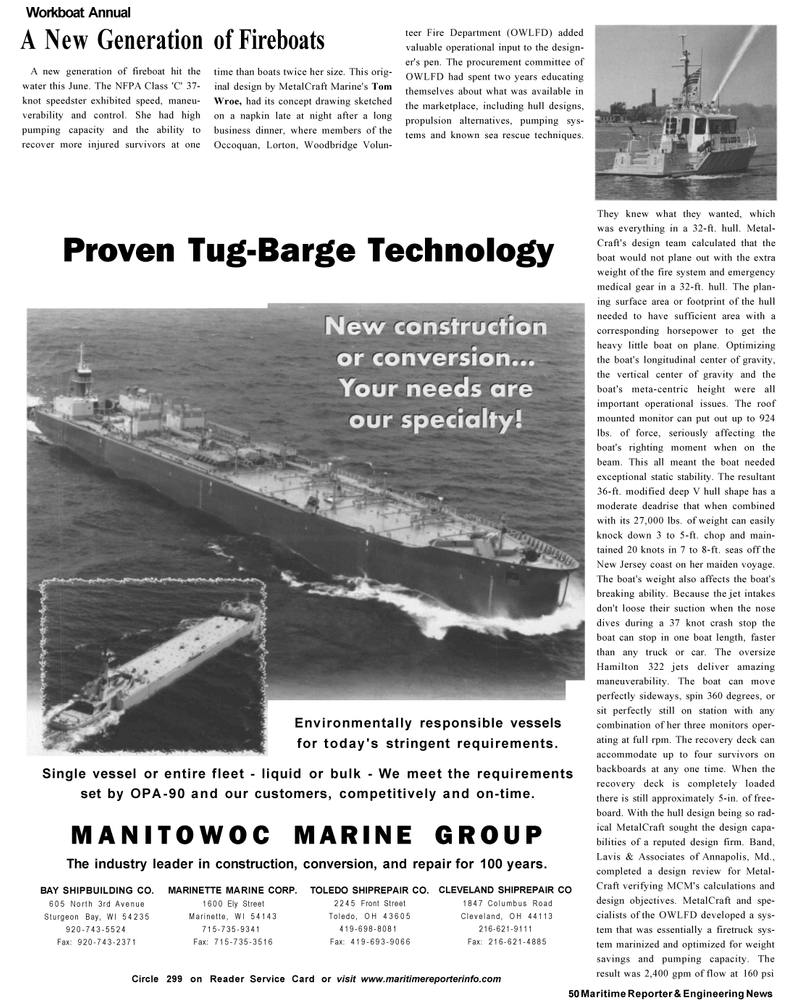 Maritime Reporter Magazine, page 48,  Nov 2002