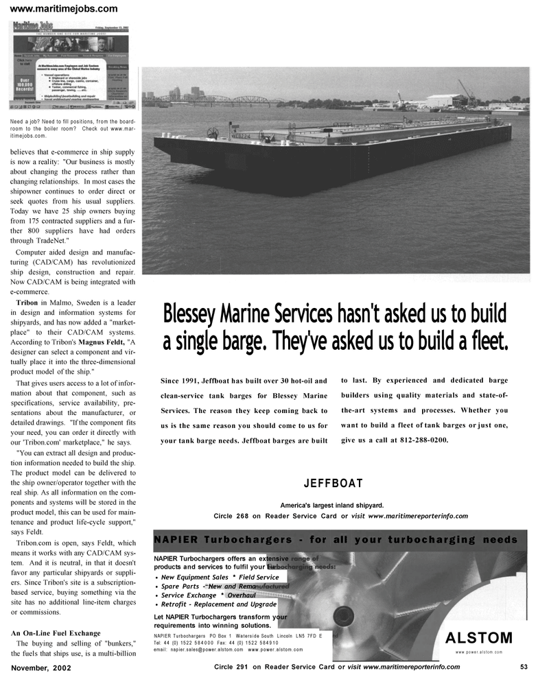 Maritime Reporter Magazine, page 53,  Nov 2002