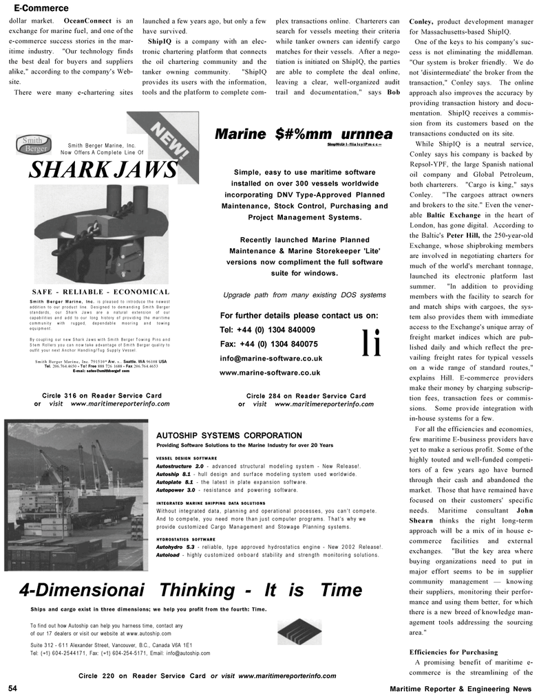 Maritime Reporter Magazine, page 54,  Nov 2002