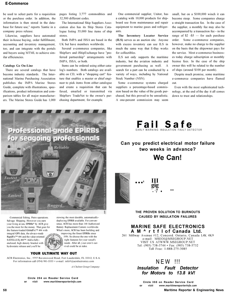 Maritime Reporter Magazine, page 58,  Nov 2002