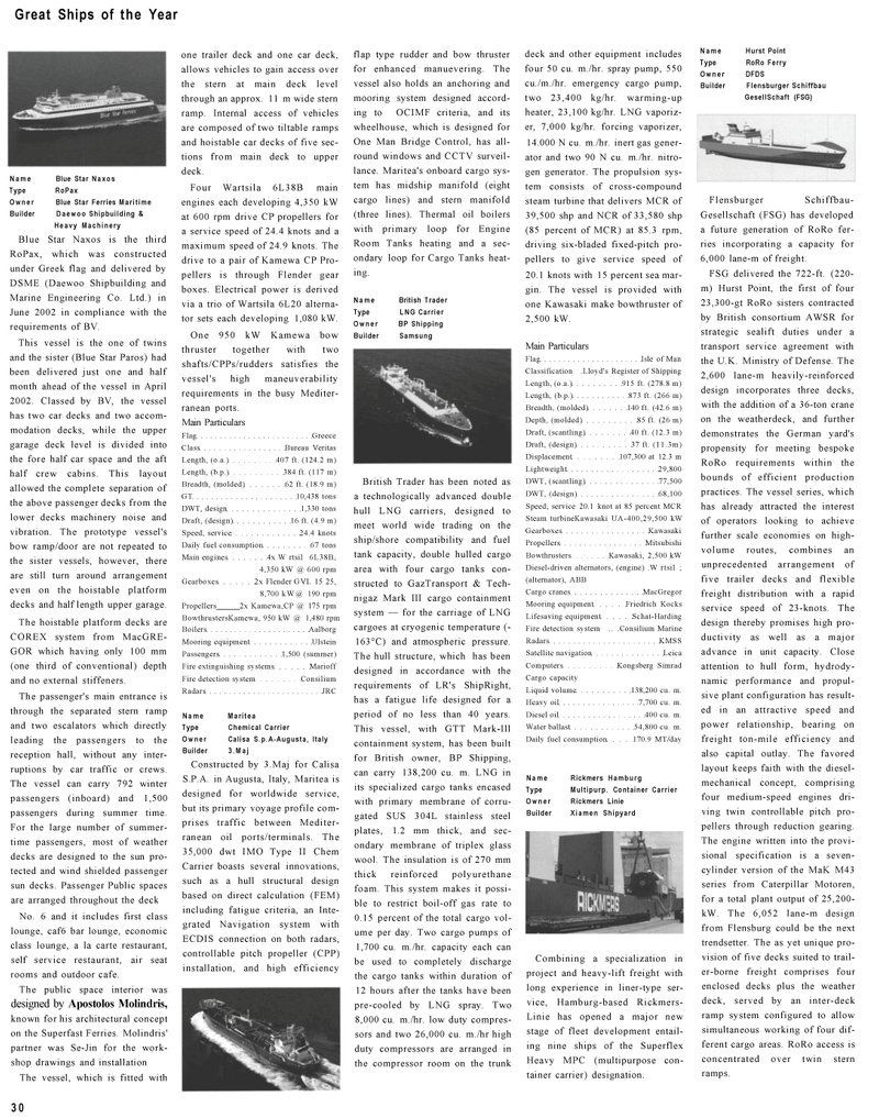 Maritime Reporter Magazine, page 30,  Dec 2002