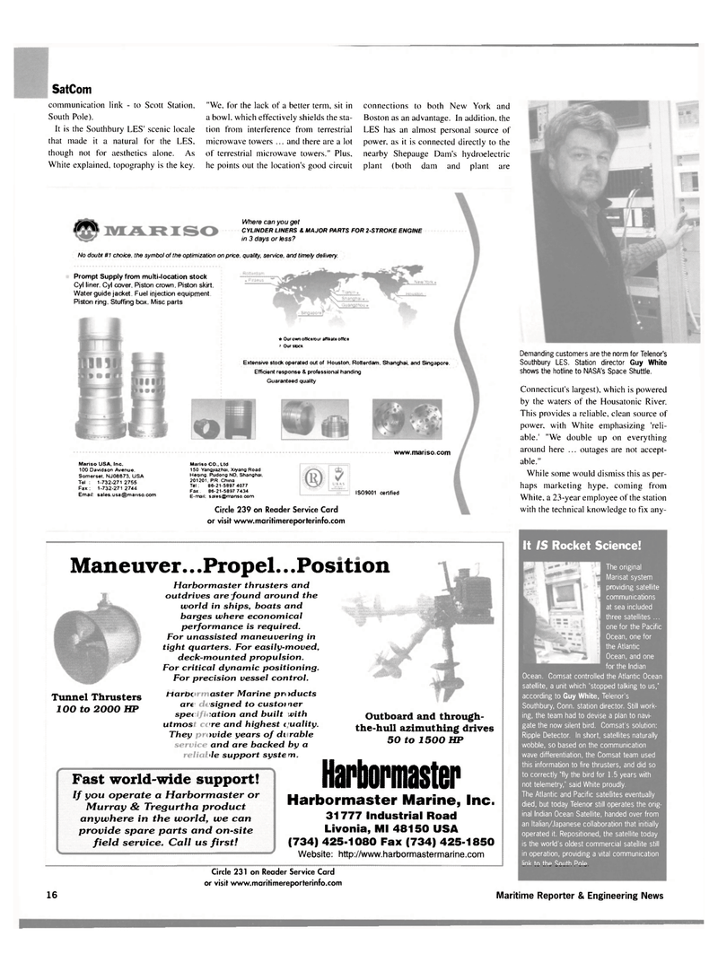 Maritime Reporter Magazine, page 16,  Jan 2003