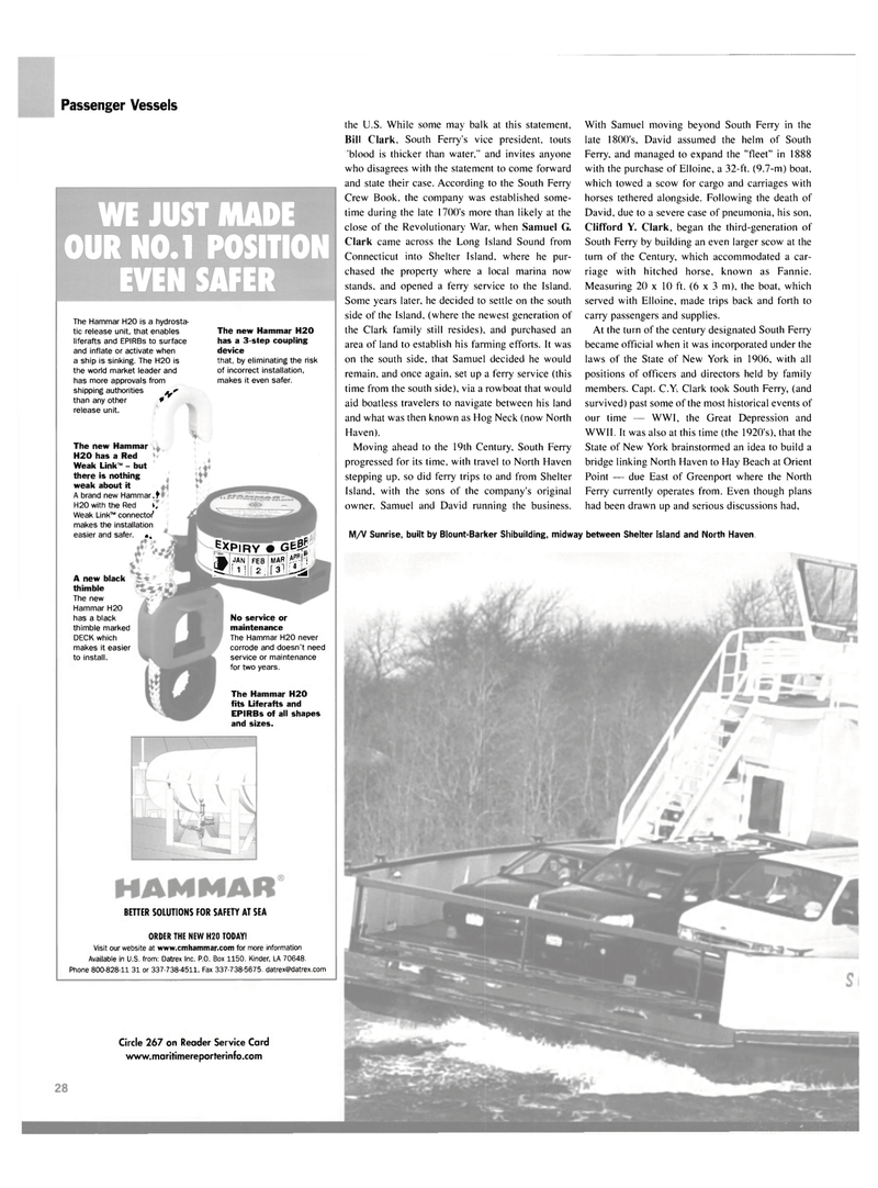 Maritime Reporter Magazine, page 28,  Jan 2003