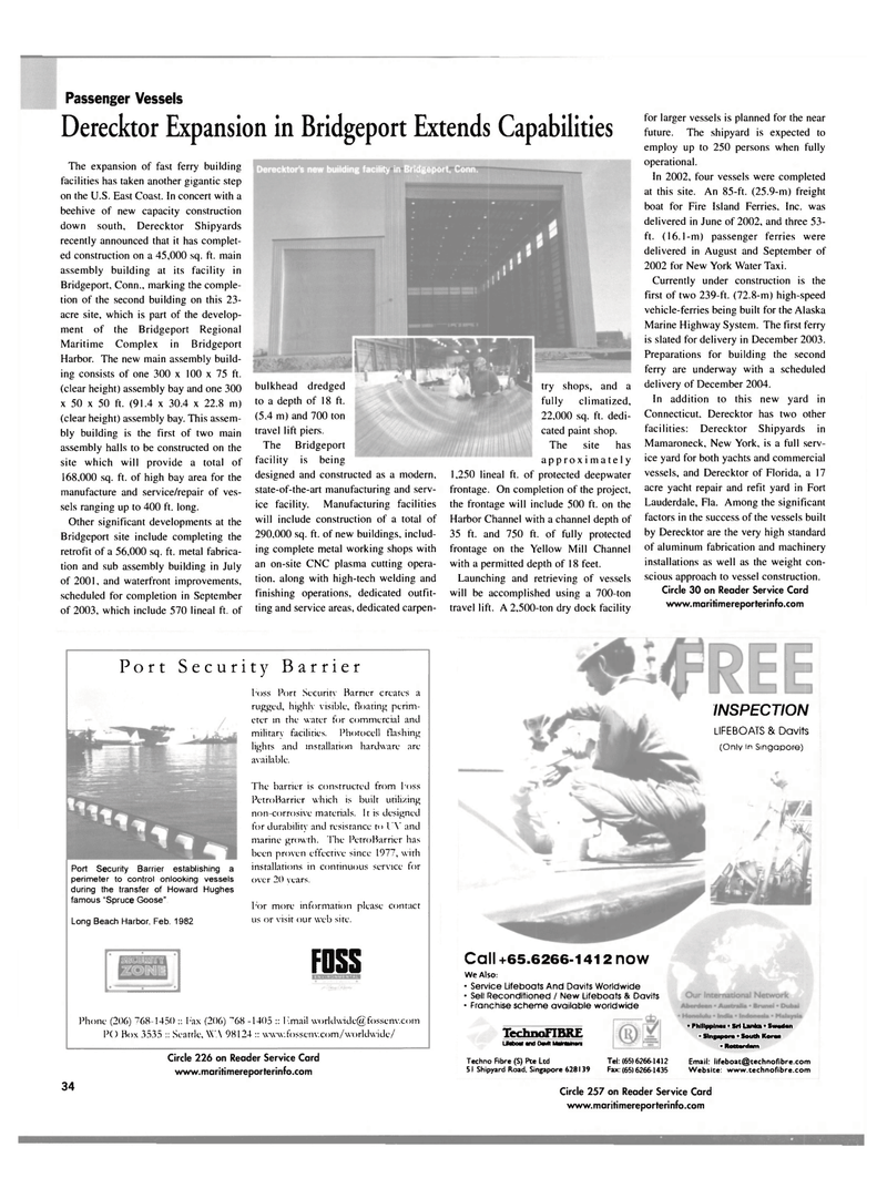 Maritime Reporter Magazine, page 34,  Jan 2003