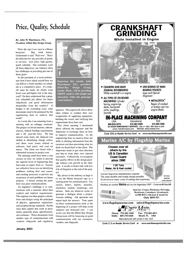 Maritime Reporter Magazine, page 35,  Jan 2003