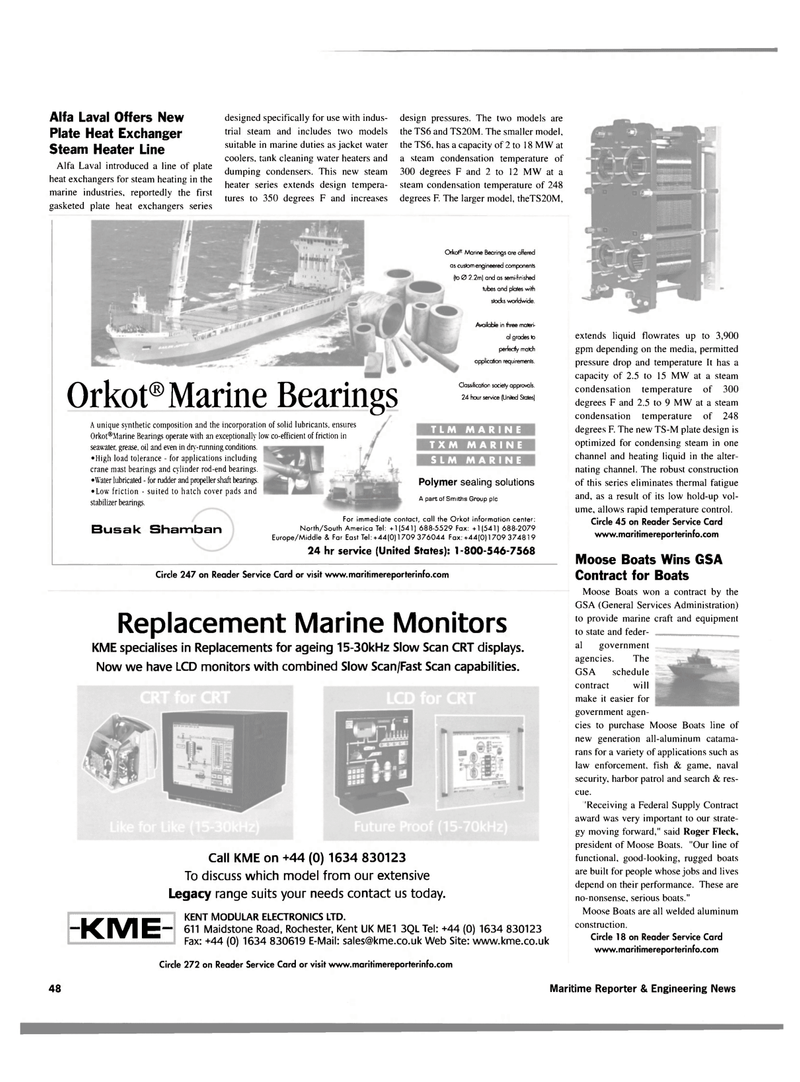 Maritime Reporter Magazine, page 48,  Jan 2003