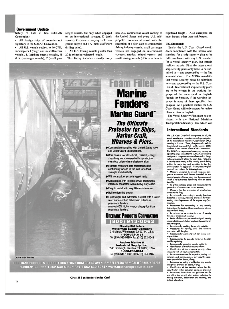 Maritime Reporter Magazine, page 14,  Feb 2003