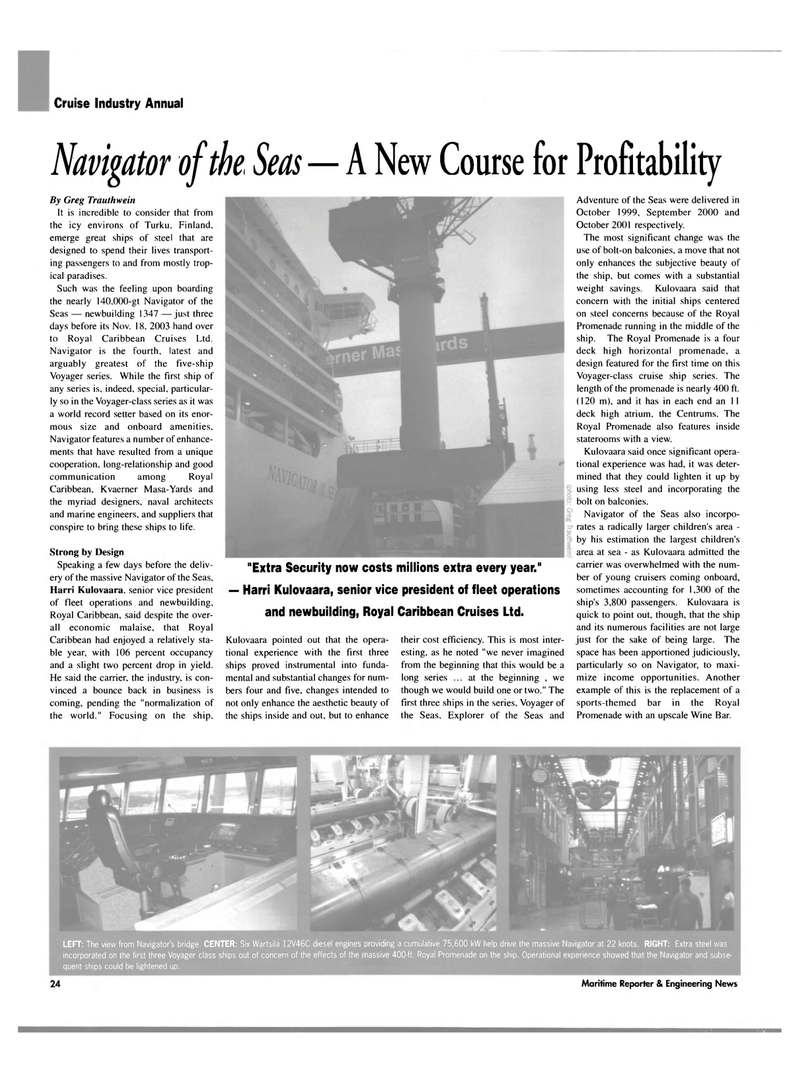 Maritime Reporter Magazine, page 24,  Feb 2003