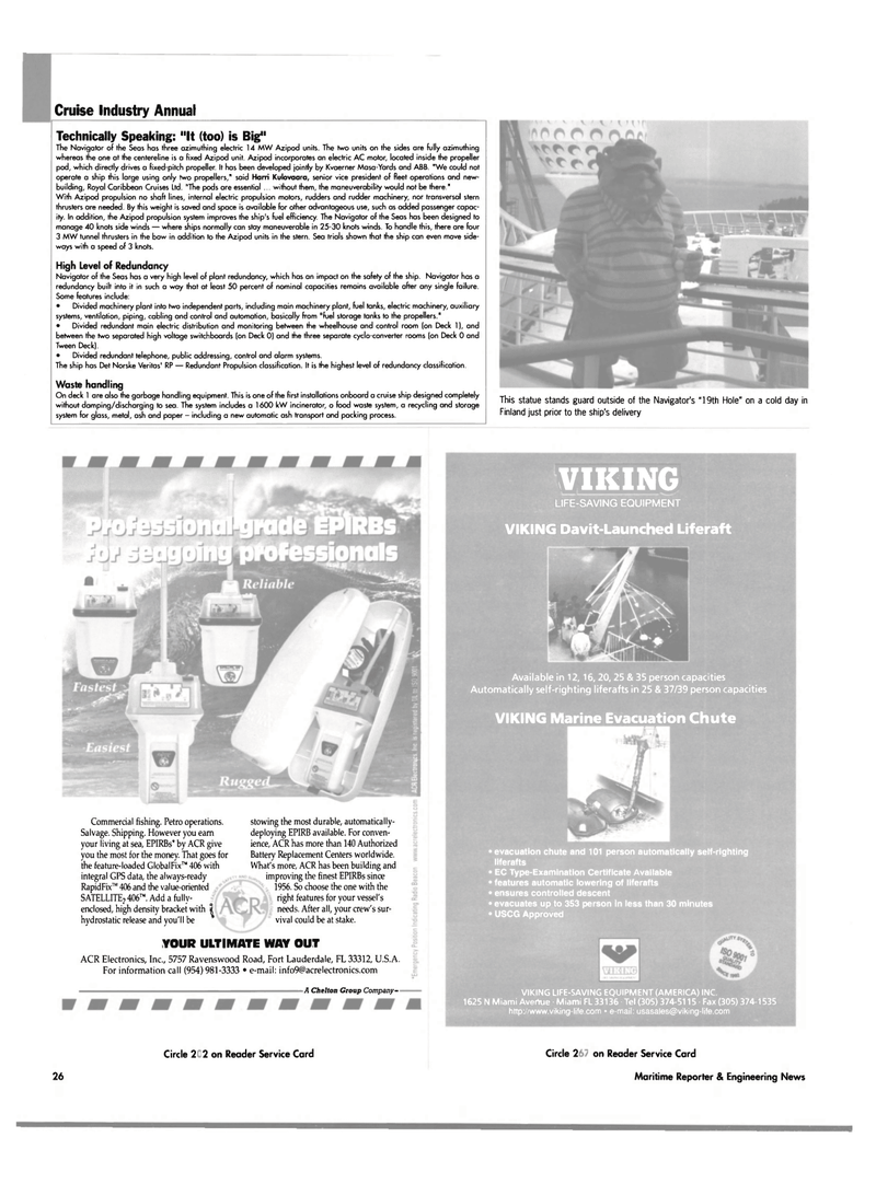Maritime Reporter Magazine, page 26,  Feb 2003