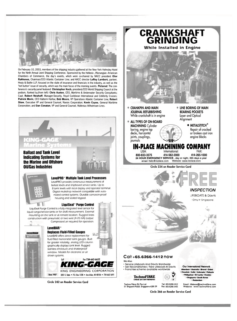 Maritime Reporter Magazine, page 23,  Mar 2003