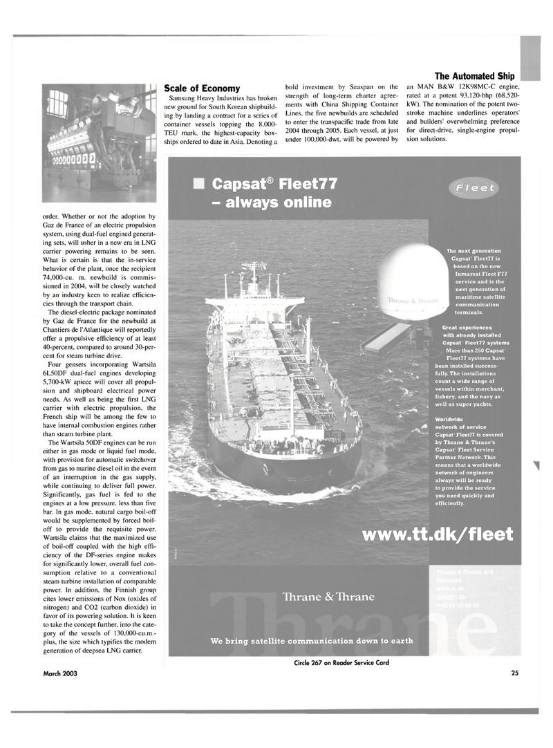Maritime Reporter Magazine, page 25,  Mar 2003