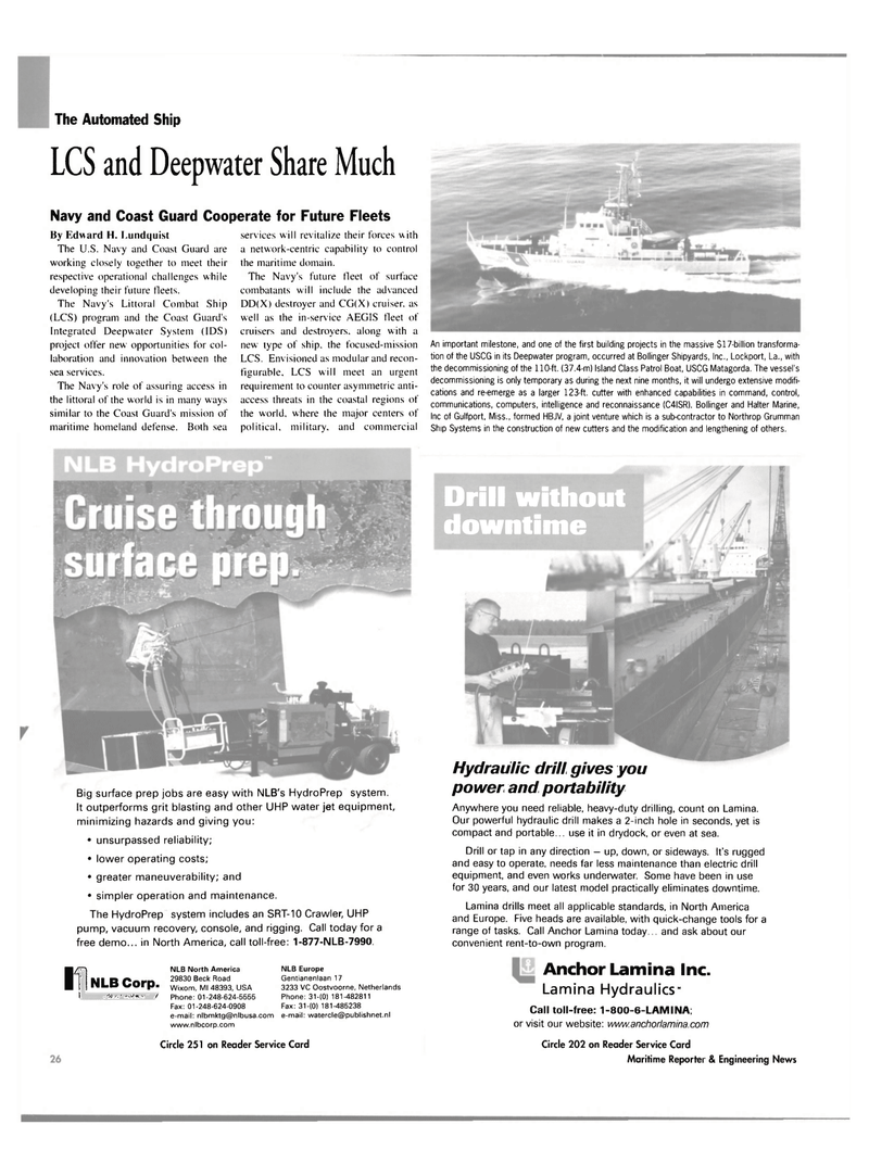 Maritime Reporter Magazine, page 26,  Mar 2003