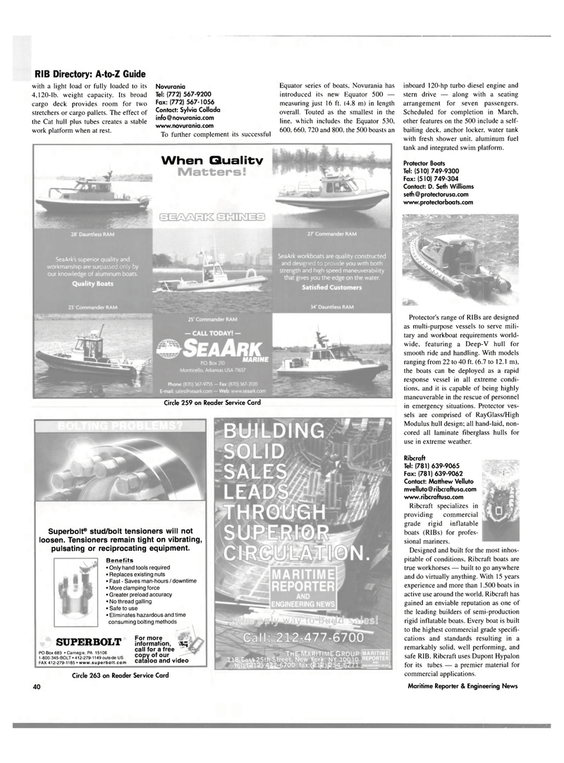 Maritime Reporter Magazine, page 40,  Mar 2003