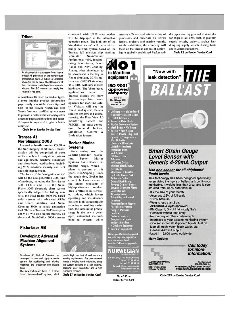 Maritime Reporter Magazine, page 29,  May 2003