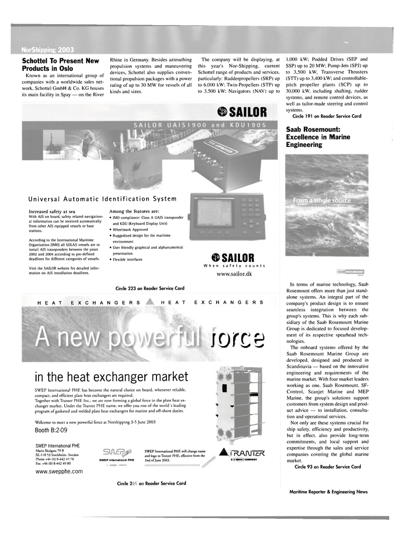 Maritime Reporter Magazine, page 36,  May 2003