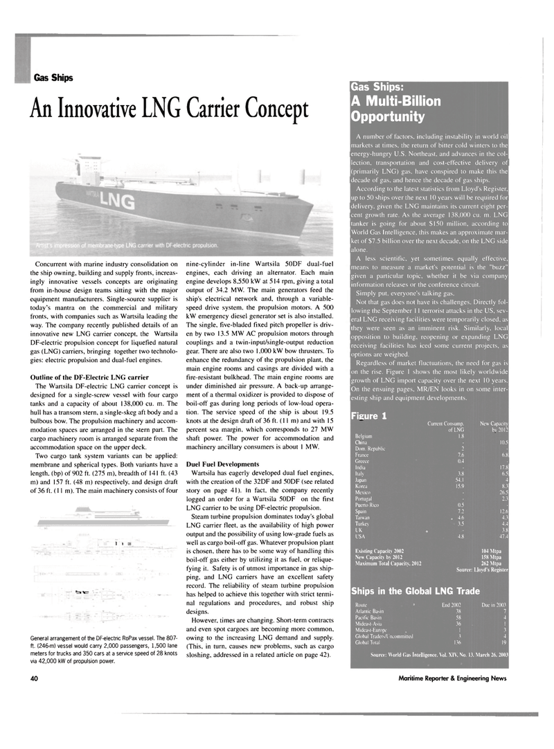 Maritime Reporter Magazine, page 40,  May 2003