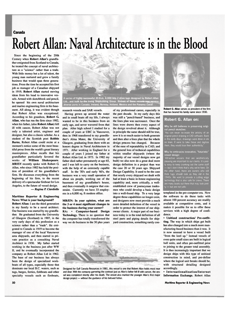 Maritime Reporter Magazine, page 50,  May 2003