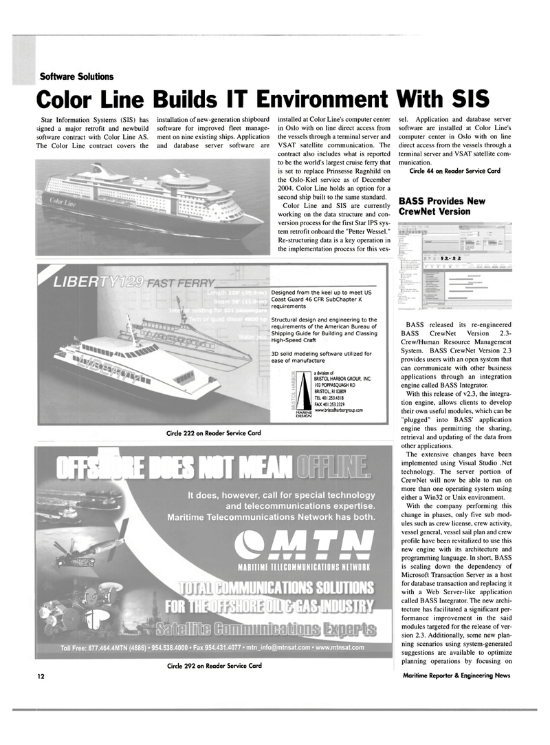 Maritime Reporter Magazine, page 12,  Jun 2003