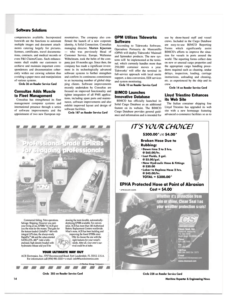 Maritime Reporter Magazine, page 14,  Jun 2003