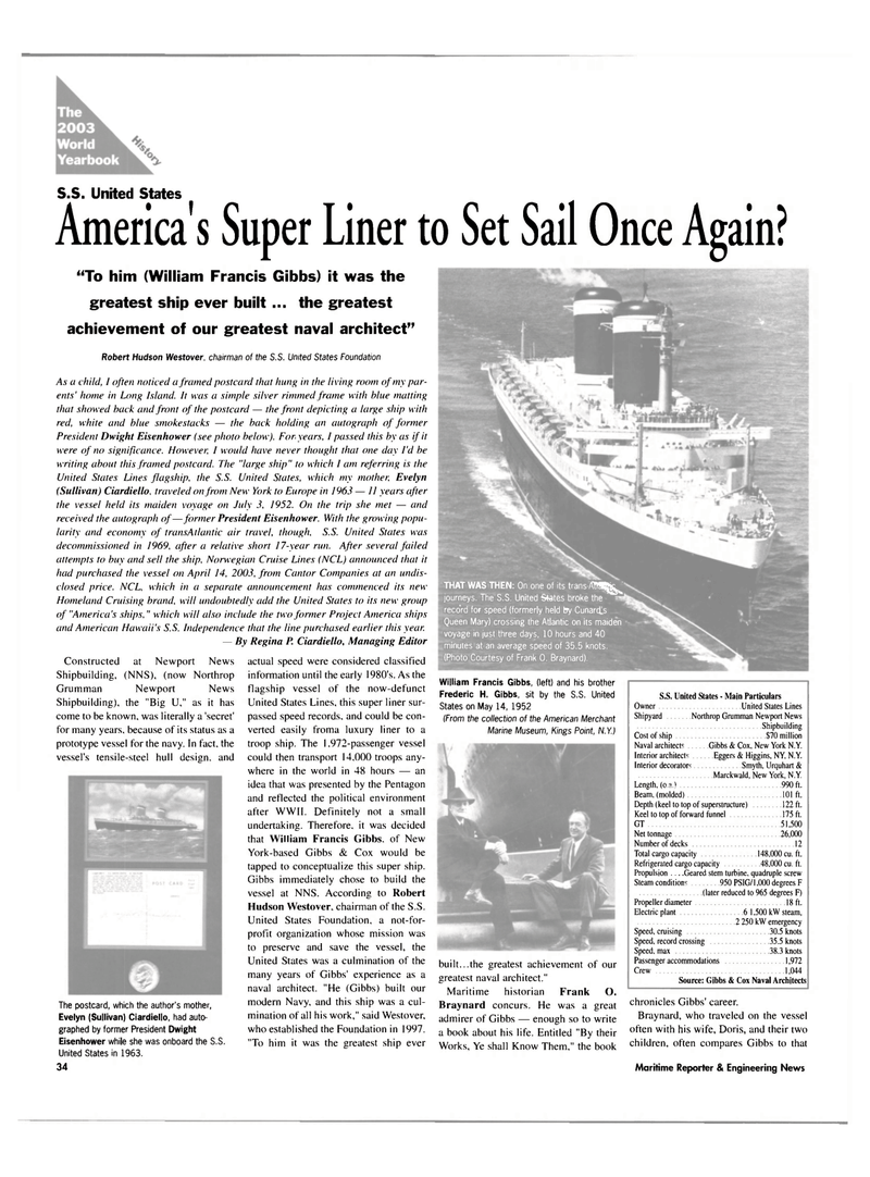 Maritime Reporter Magazine, page 34,  Jun 2003