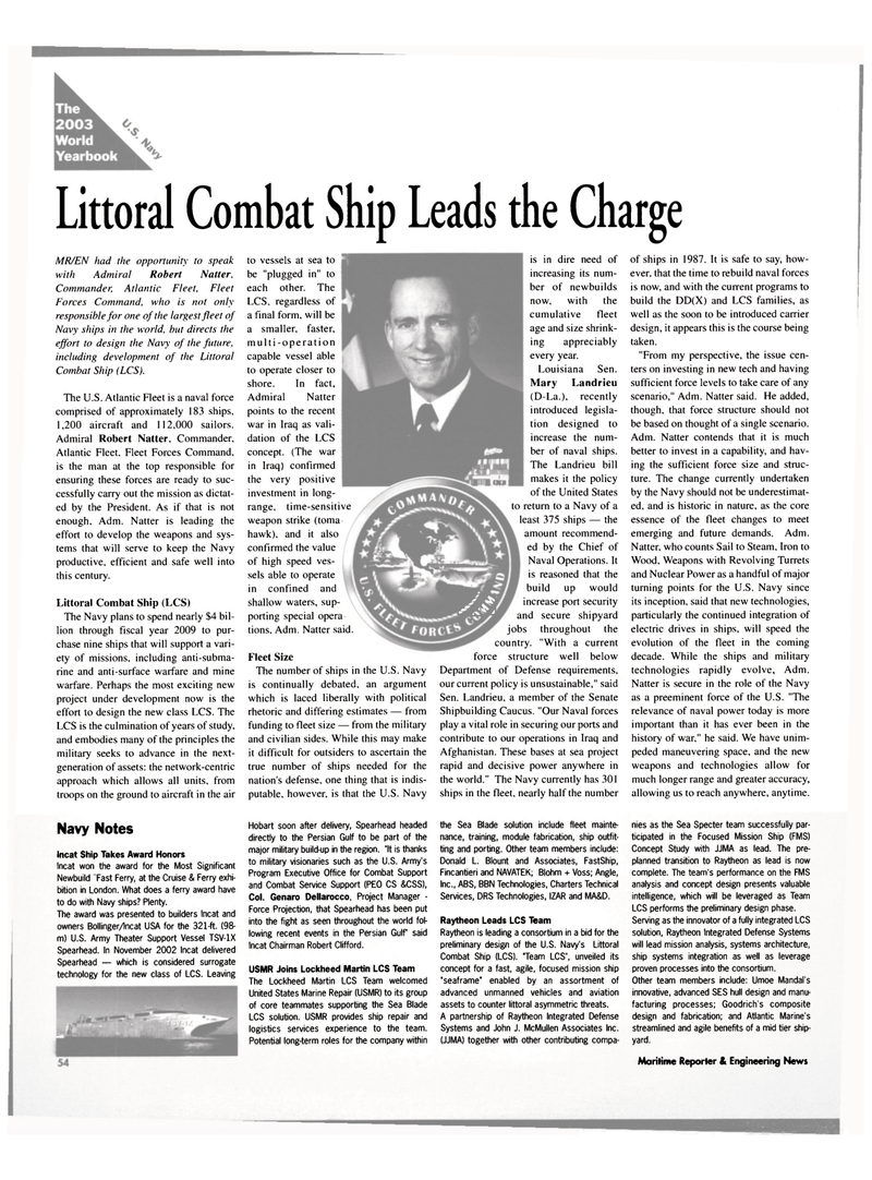 Maritime Reporter Magazine, page 54,  Jun 2003