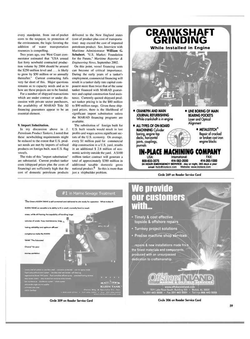 Maritime Reporter Magazine, page 59,  Jun 2003