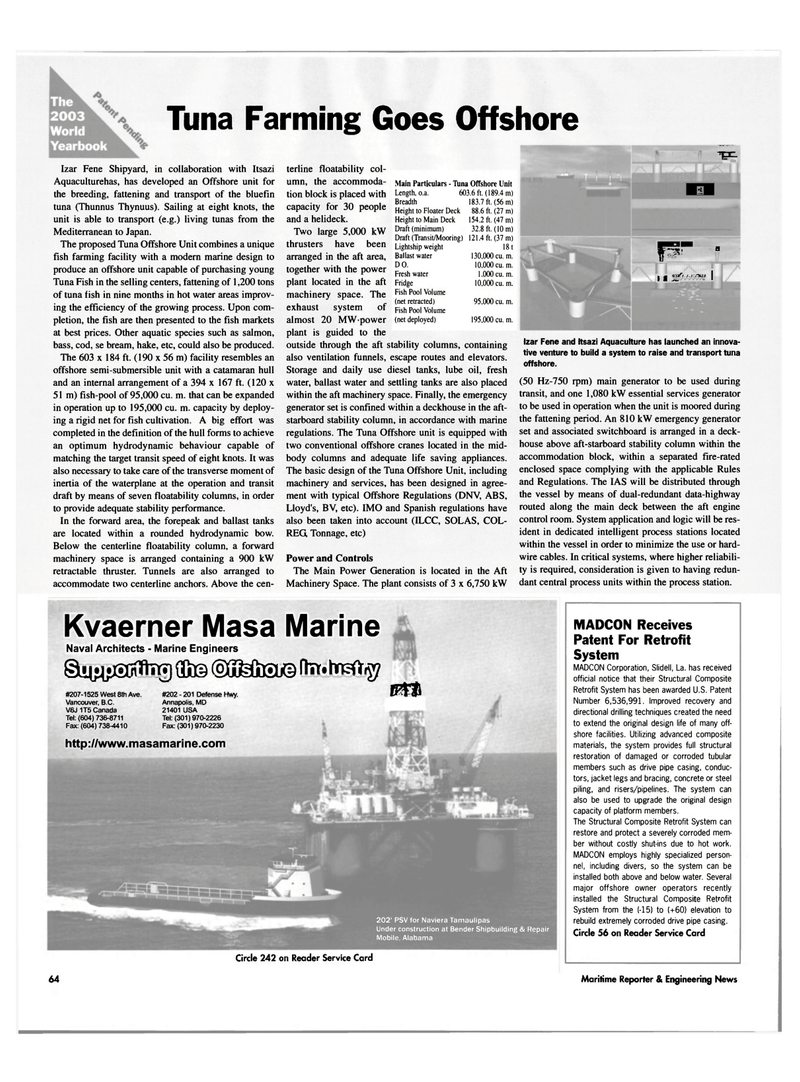 Maritime Reporter Magazine, page 64,  Jun 2003