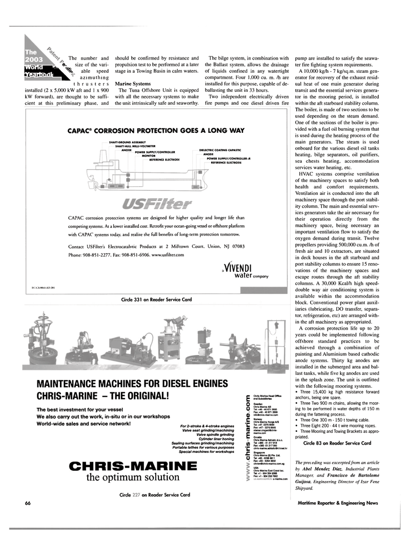 Maritime Reporter Magazine, page 66,  Jun 2003